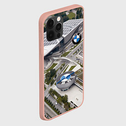 Чехол для iPhone 12 Pro Max BMW city, цвет: 3D-светло-розовый — фото 2