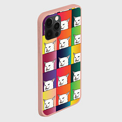 Чехол для iPhone 12 Pro Max Woman Yelling at Cat, цвет: 3D-светло-розовый — фото 2
