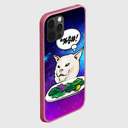 Чехол для iPhone 12 Pro Max Woman yelling at a cat, цвет: 3D-малиновый — фото 2
