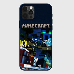 Чехол для iPhone 12 Pro Max MINECRAFT, цвет: 3D-черный