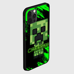 Чехол для iPhone 12 Pro Max MINECRAFT CREEPER, цвет: 3D-черный — фото 2