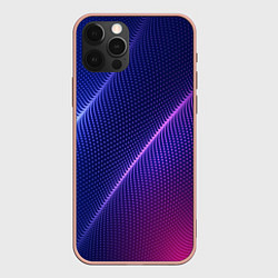 Чехол для iPhone 12 Pro Max Фиолетово 3d волны 2020, цвет: 3D-светло-розовый