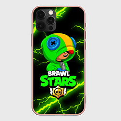 Чехол для iPhone 12 Pro Max BRAWL STARS LEON, цвет: 3D-светло-розовый