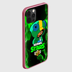 Чехол для iPhone 12 Pro Max Brawl Stars LEON, цвет: 3D-малиновый — фото 2