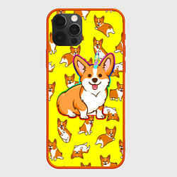 Чехол для iPhone 12 Pro Max Corgi, цвет: 3D-красный