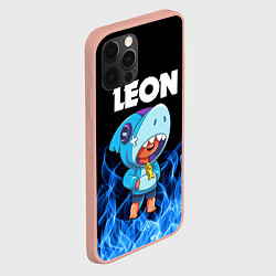 Чехол для iPhone 12 Pro Max BRAWL STARS LEON SHARK, цвет: 3D-светло-розовый — фото 2