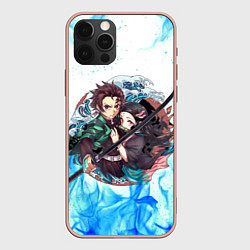 Чехол для iPhone 12 Pro Max KIMETSU NO YAIBA, цвет: 3D-светло-розовый