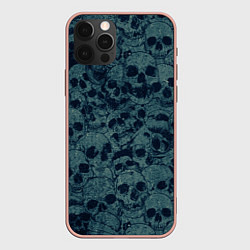 Чехол для iPhone 12 Pro Max Skull, цвет: 3D-светло-розовый