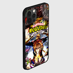 Чехол для iPhone 12 Pro Max MY HERO ACADEMIA коллаж из героев, цвет: 3D-черный — фото 2