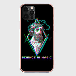 Чехол для iPhone 12 Pro Max Magic is science - Пифагор, цвет: 3D-светло-розовый