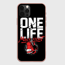 Чехол для iPhone 12 Pro Max One Life Many Fight, цвет: 3D-светло-розовый