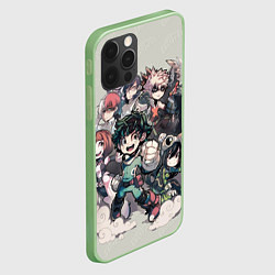 Чехол для iPhone 12 Pro Max MY HERO ACADEMIA веселая команда, цвет: 3D-салатовый — фото 2