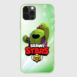 Чехол для iPhone 12 Pro Max Spike brawl stars, цвет: 3D-салатовый