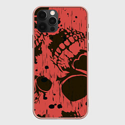 Чехол для iPhone 12 Pro Max Черепа, цвет: 3D-светло-розовый