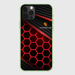 Чехол для iPhone 12 Pro Max PORSCHE, цвет: 3D-салатовый