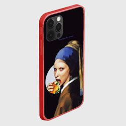 Чехол для iPhone 12 Pro Max Het meisje met de parel, цвет: 3D-красный — фото 2
