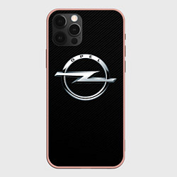 Чехол для iPhone 12 Pro Max Opel, цвет: 3D-светло-розовый
