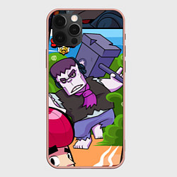 Чехол для iPhone 12 Pro Max Brawl Stars Frank, цвет: 3D-светло-розовый