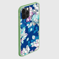 Чехол для iPhone 12 Pro Max Нежные цветы, цвет: 3D-салатовый — фото 2