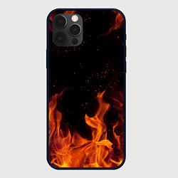 Чехол для iPhone 12 Pro Max ОГОНЬ, цвет: 3D-черный