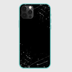 Чехол для iPhone 12 Pro Max СЕРЫЕ БРЫЗГИ, цвет: 3D-мятный