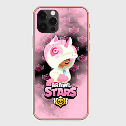 Чехол для iPhone 12 Pro Max Brawl stars Unicorn, цвет: 3D-светло-розовый