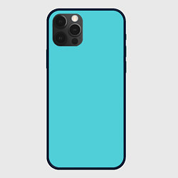 Чехол для iPhone 12 Pro Max Бирюза, цвет: 3D-черный