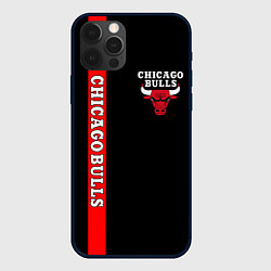 Чехол для iPhone 12 Pro Max CHICAGO BULLS, цвет: 3D-черный