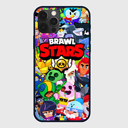 Чехол для iPhone 12 Pro Max BRAWL STARS ВСЕ БРАВЛЕРЫ, цвет: 3D-черный