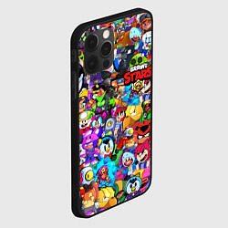 Чехол для iPhone 12 Pro Max BRAWL STARS ВСЕ ПЕРСОНАЖИ, цвет: 3D-черный — фото 2