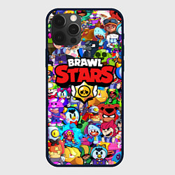 Чехол для iPhone 12 Pro Max BRAWL STARS ВСЕ ПЕРСОНАЖИ, цвет: 3D-черный