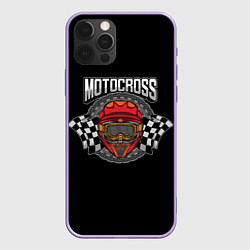 Чехол для iPhone 12 Pro Max Motocross Champion Z, цвет: 3D-сиреневый