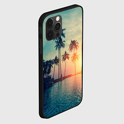 Чехол для iPhone 12 Pro Max Пальмы, цвет: 3D-черный — фото 2