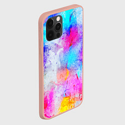 Чехол для iPhone 12 Pro Max НЕОНОВЫЕ ПОТЕРТОСТИ, цвет: 3D-светло-розовый — фото 2