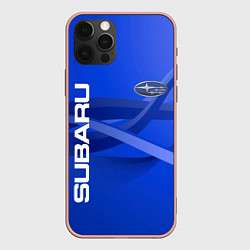 Чехол для iPhone 12 Pro Max SUBARU, цвет: 3D-светло-розовый