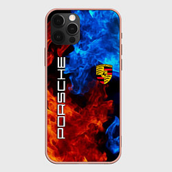 Чехол для iPhone 12 Pro Max PORSCHE, цвет: 3D-светло-розовый