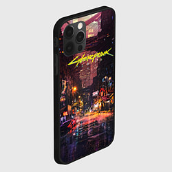 Чехол для iPhone 12 Pro Max CYBERPUNK 2077:КИБЕРПАНК S, цвет: 3D-черный — фото 2