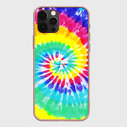 Чехол для iPhone 12 Pro Max TIE-DYE СТЕНА, цвет: 3D-светло-розовый