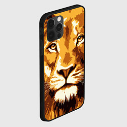 Чехол для iPhone 12 Pro Max Взгляд льва, цвет: 3D-черный — фото 2