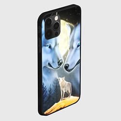 Чехол для iPhone 12 Pro Max ВОЛК В НОЧИ D, цвет: 3D-черный — фото 2