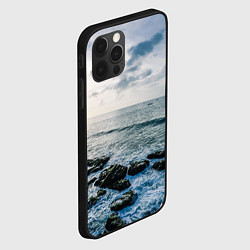 Чехол для iPhone 12 Pro Max Море, цвет: 3D-черный — фото 2