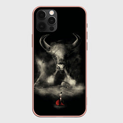 Чехол для iPhone 12 Pro Max Бык 2021, цвет: 3D-светло-розовый