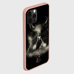 Чехол для iPhone 12 Pro Max Бык 2021, цвет: 3D-светло-розовый — фото 2