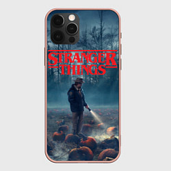 Чехол для iPhone 12 Pro Max Stranger Things, цвет: 3D-светло-розовый