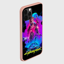 Чехол для iPhone 12 Pro Max Cyberpunk 2077, цвет: 3D-светло-розовый — фото 2