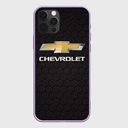 Чехол для iPhone 12 Pro Max CHEVROLET, цвет: 3D-сиреневый