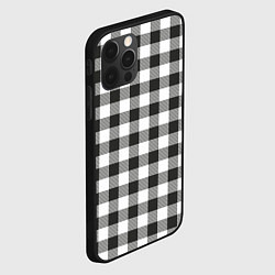 Чехол для iPhone 12 Pro Max Черно-белая клетка, цвет: 3D-черный — фото 2