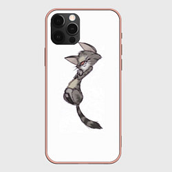 Чехол для iPhone 12 Pro Max Милый котя, цвет: 3D-светло-розовый