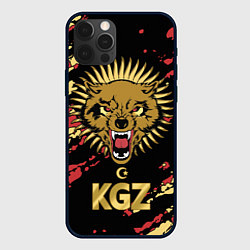 Чехол для iPhone 12 Pro Max Киргизия - агрессивный волк, цвет: 3D-черный