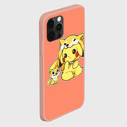 Чехол для iPhone 12 Pro Max Pikachu Pika Pika, цвет: 3D-светло-розовый — фото 2